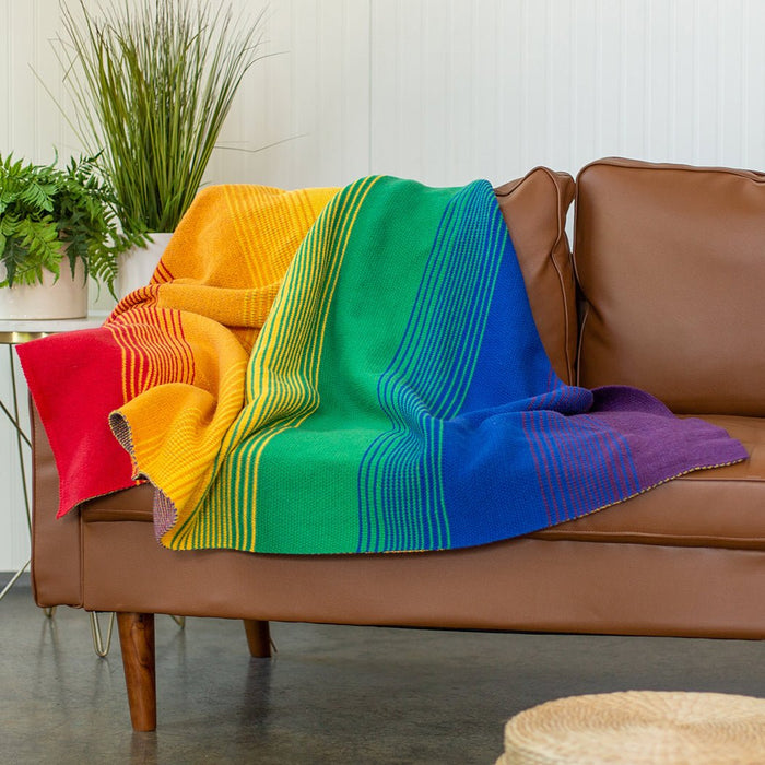 Rainbow Ombré Throw