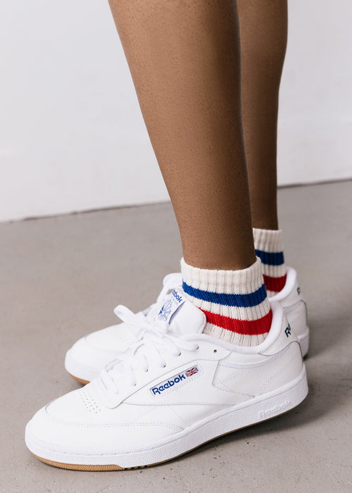 The Retro Stripe Quarter Crew Sock