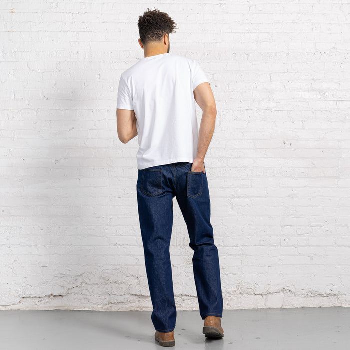 100% Cotton Relaxed Fit Dark Wash