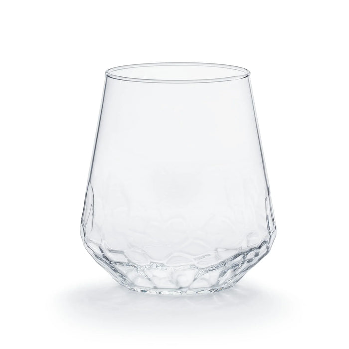 Hammered Base Stemless Wine Glass, 17.75 ounce, Set of 8
