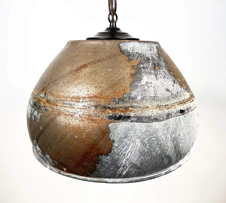 Large Rustic Bucket Chandelier Light
