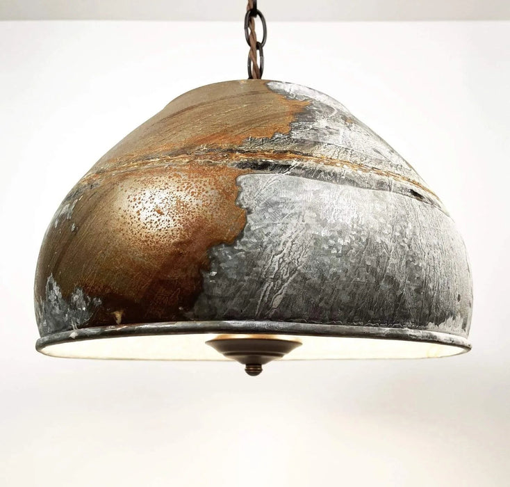 Large Rustic Bucket Chandelier Light
