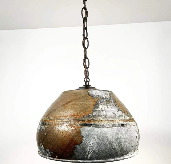 Large Rustic Bucket Chandelier Light