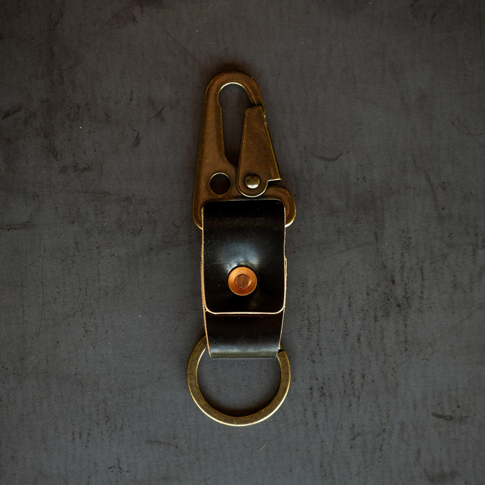 Key Clip - Black Horween Shell Cordovan