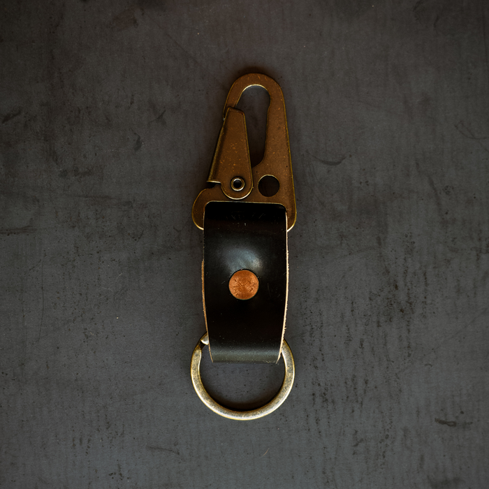 Key Clip - Black Horween Shell Cordovan
