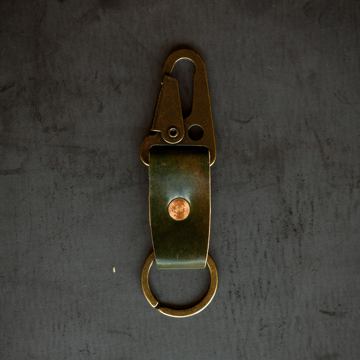 Key Clip - Marbled Shell Cordovan