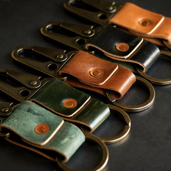 Key Clip - Marbled Shell Cordovan