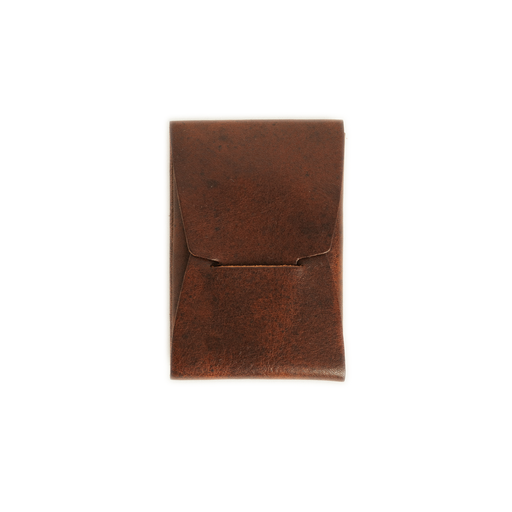 Brown leather wallet on a white background