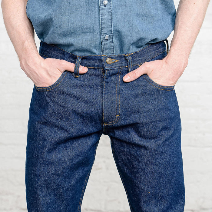 100% Cotton Tailored Fit Dark Wash