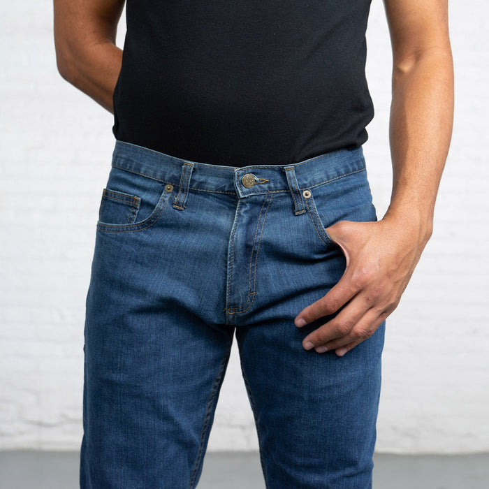 Tailored Fit Medium Wash 6 Pocket