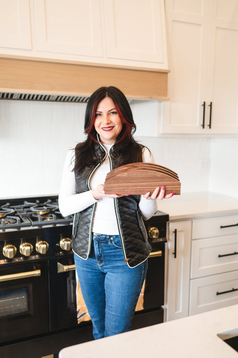 Premium Walnut Cutting Board Holder - Sturdy & Stylish