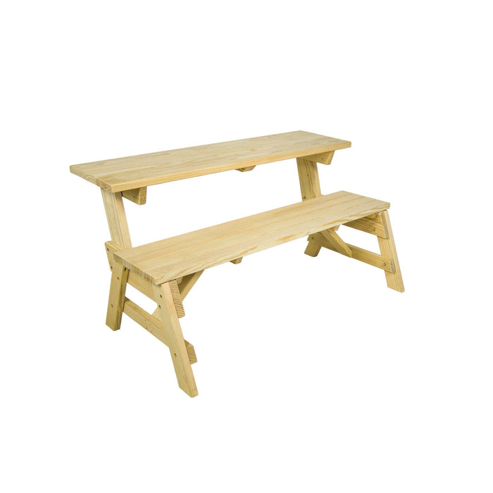 Amish Casual Heavy-Duty 2-in-1 Convertible Bench Picnic Table