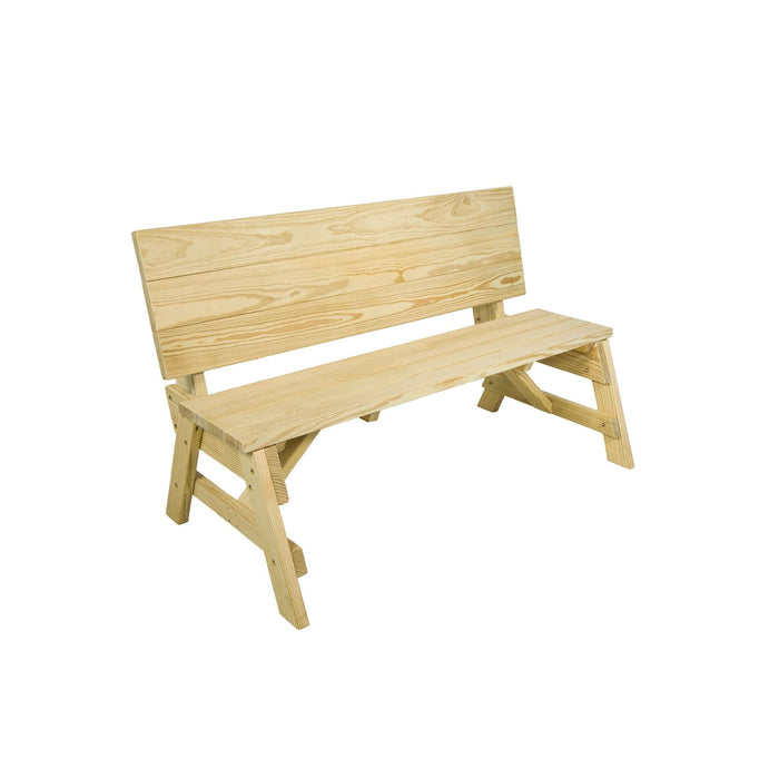 Amish Casual Heavy-Duty 2-in-1 Convertible Bench Picnic Table