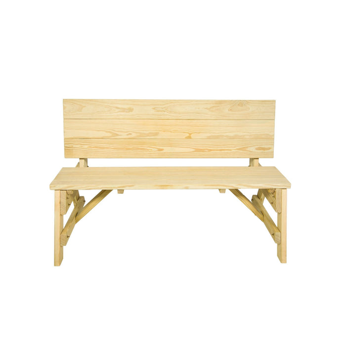Amish Casual Heavy-Duty 2-in-1 Convertible Bench Picnic Table