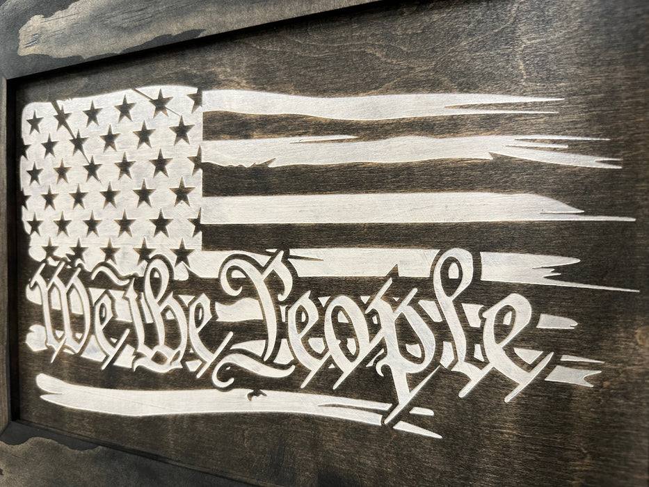 We The People American Secure Hidden Flag Gun Cabinet