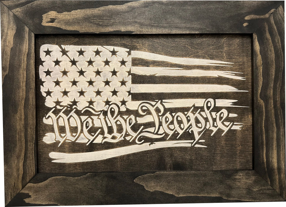 We The People American Secure Hidden Flag Gun Cabinet