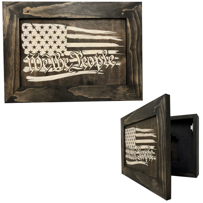 We The People American Secure Hidden Flag Gun Cabinet