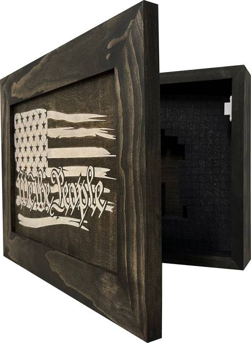 We The People American Secure Hidden Flag Gun Cabinet