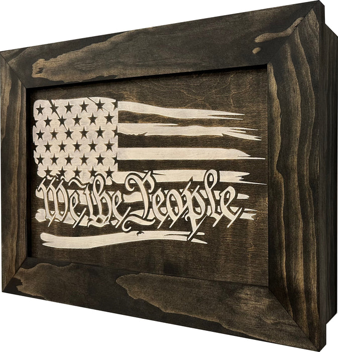 We The People American Secure Hidden Flag Gun Cabinet