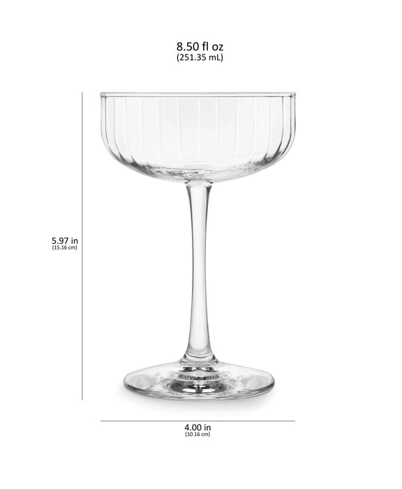 Coupe Cocktail Glasses, 8.5 ounce, Set of 4