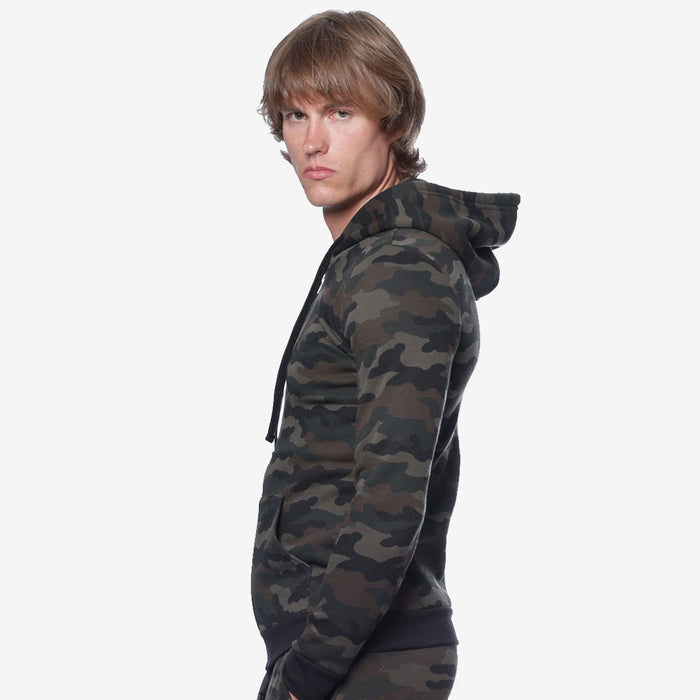 Camo Fleece Zip Hoodie