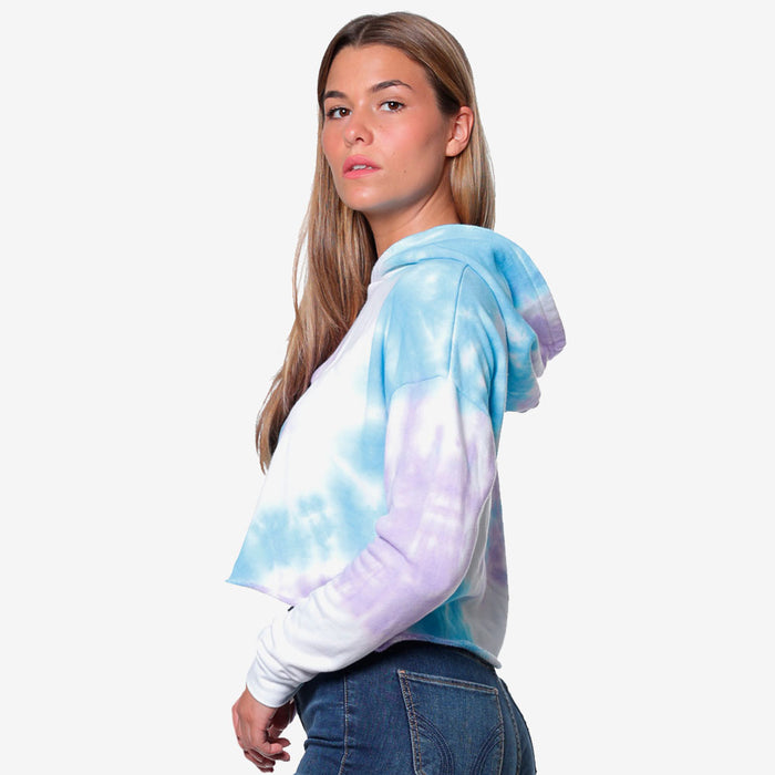 Swirl Tie Dye Crop Hoodie