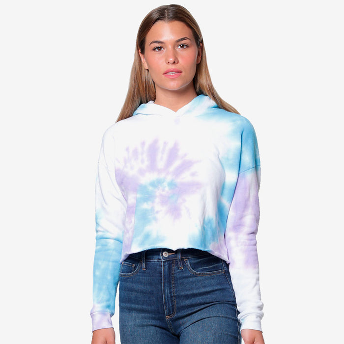 Swirl Tie Dye Crop Hoodie