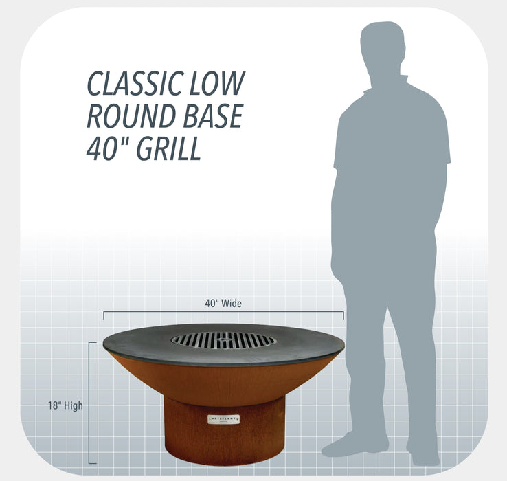 Arteflame Classic 40" Grill - Low Round Base