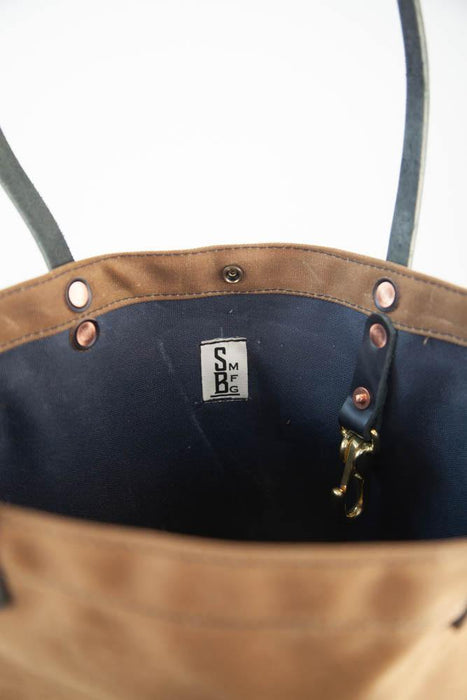 The New Craft Tote in Waxed Canvas and Leather - Field Tan