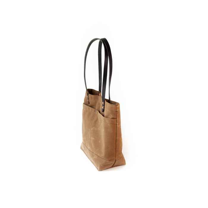 The New Craft Tote in Waxed Canvas and Leather - Field Tan