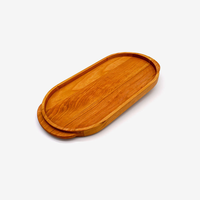 Cherry Oval Wooden Serving Tray