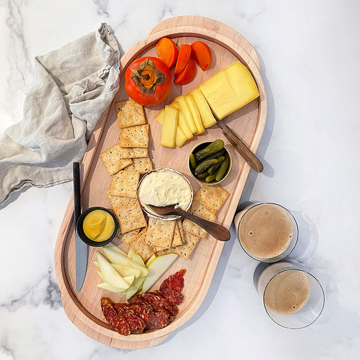 Maple Oval Wooden Serving Tray