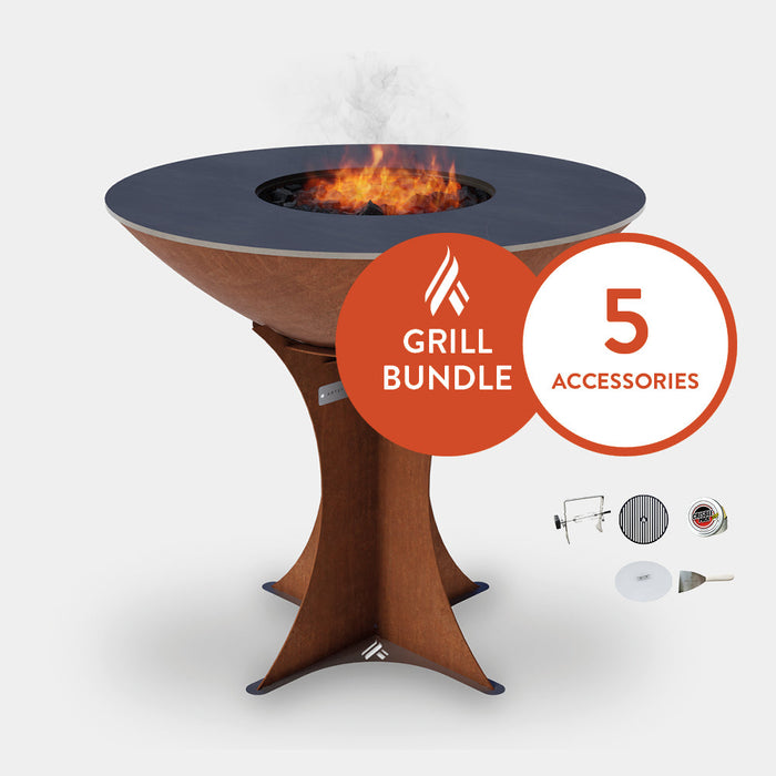 Arteflame Classic 40" Grill with Euro Base Home Chef Bundle With 5 Grilling Accessories