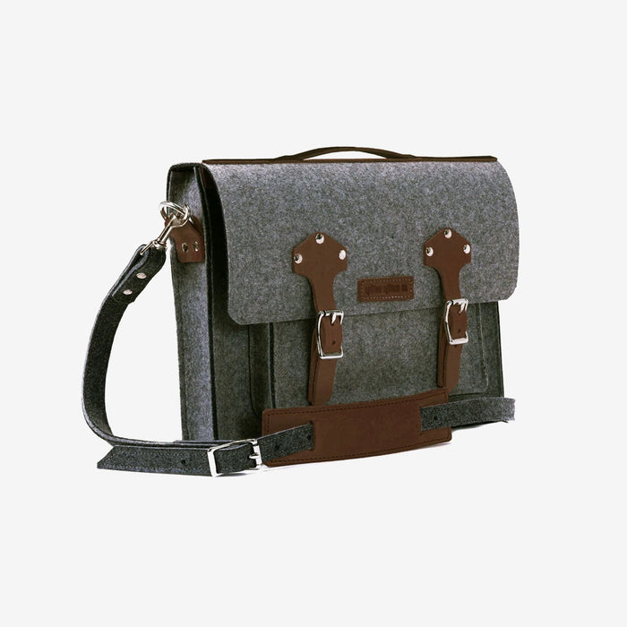 Felt & Leather Messenger Bag