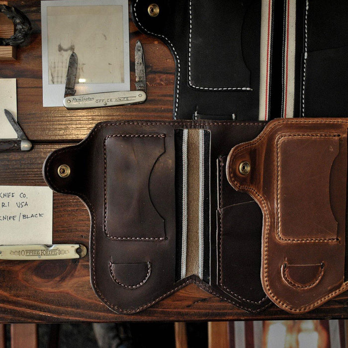 Jean Snap Horween Leather Wallet Black Dublin