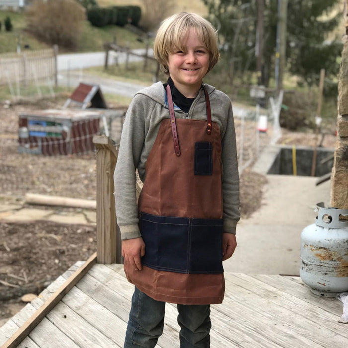 The Kids Waxed Canvas Apron