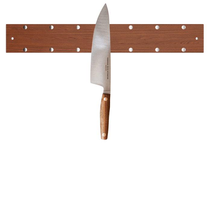Wall Mounted Walnut Wood Knife Rack