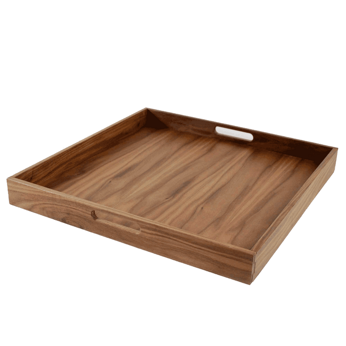 Square Walnut Wood Serving Tray