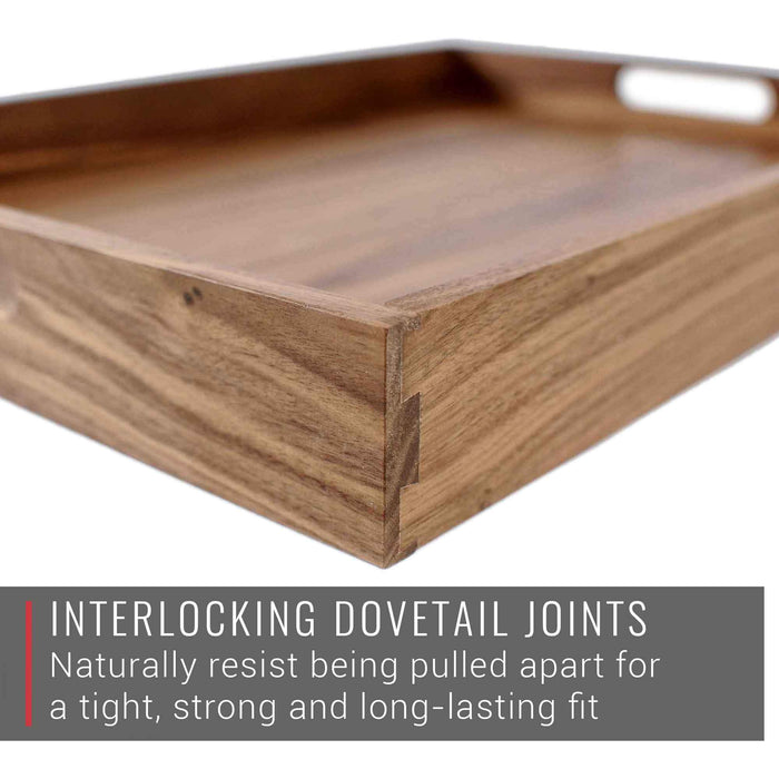 Square Walnut Wood Serving Tray